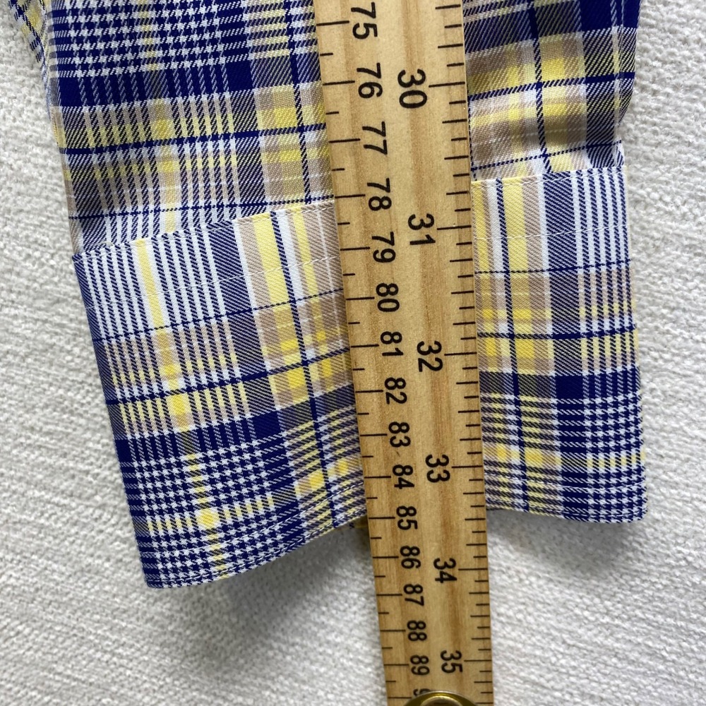 Cabelas Wrinkle-Free Plaid Button Down Shirt Mens M Cotton Long Sleeve VTG - Picture 6 of 9